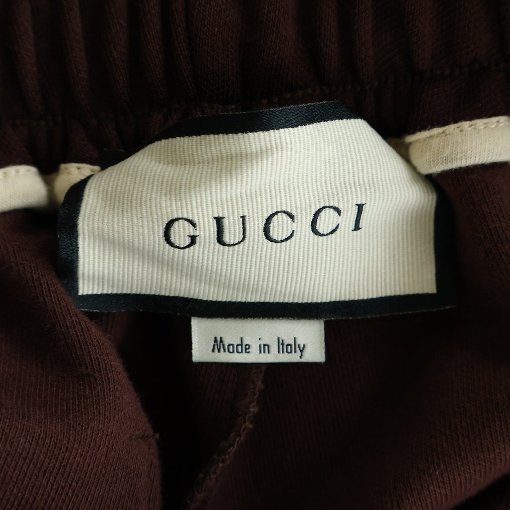 GUCCI(グッチ) Side Line Track Pants サイドライン トラックパンツ ジョガーパンツ Gロゴ刺繍 ブラウン系 587398 XJB0J レディース