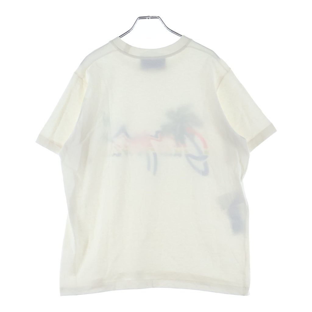 GUCCI(グッチ) 19SS Hawaii Logo S/S Tee ハワイ ロゴプリント 半袖Tシャツ カットソー ラメ ホワイト 580762 XJCRA レディース