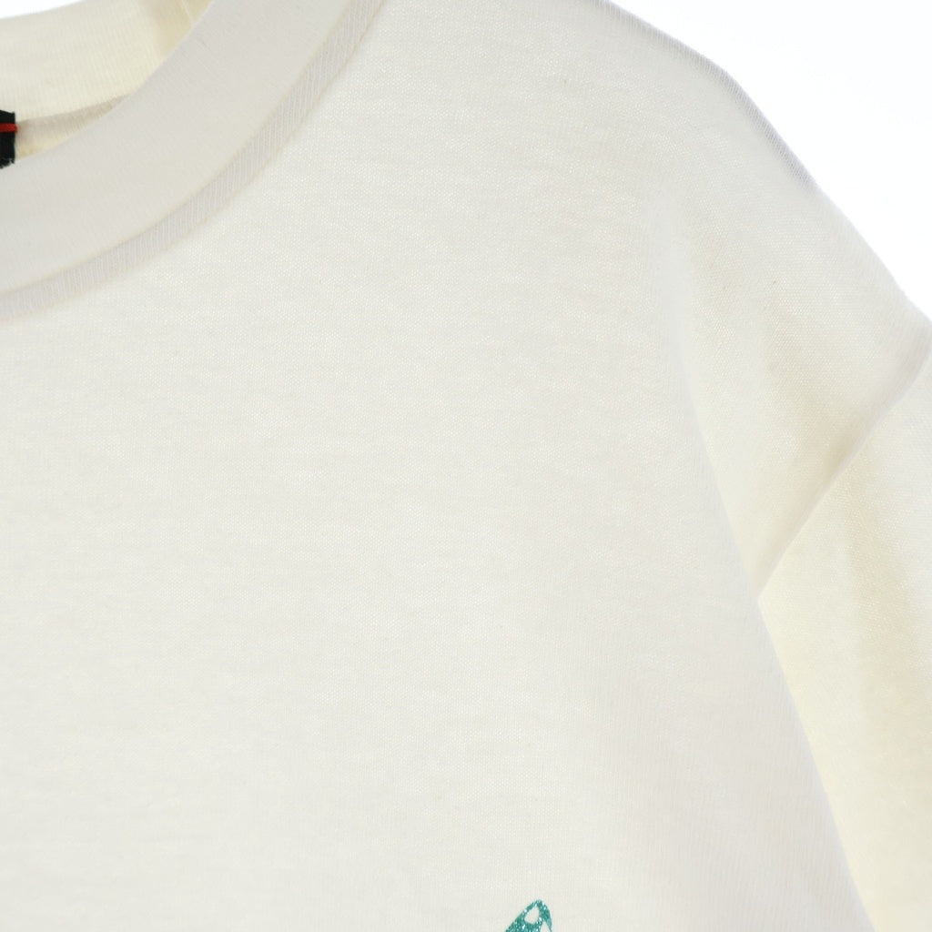 GUCCI(グッチ) 19SS Hawaii Logo S/S Tee ハワイ ロゴプリント 半袖Tシャツ カットソー ラメ ホワイト 580762 XJCRA レディース
