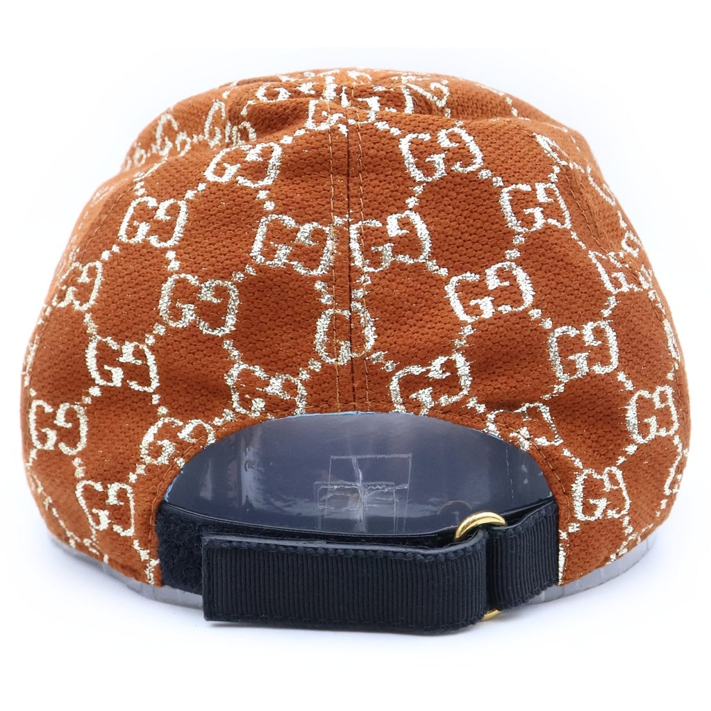 GUCCI(グッチ) GGラメ ベースボールキャップ 帽子 GGロゴ ウール ナイロン ブラウン 631953 3HK75 レディース