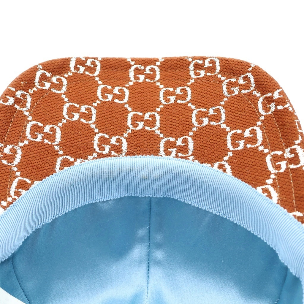 GUCCI(グッチ) GGラメ ベースボールキャップ 帽子 GGロゴ ウール ナイロン ブラウン 631953 3HK75 レディース