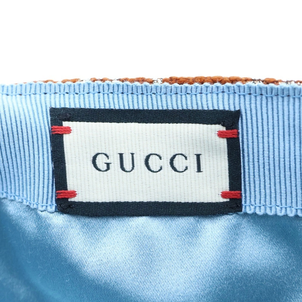 GUCCI(グッチ) GGラメ ベースボールキャップ 帽子 GGロゴ ウール ナイロン ブラウン 631953 3HK75 レディース