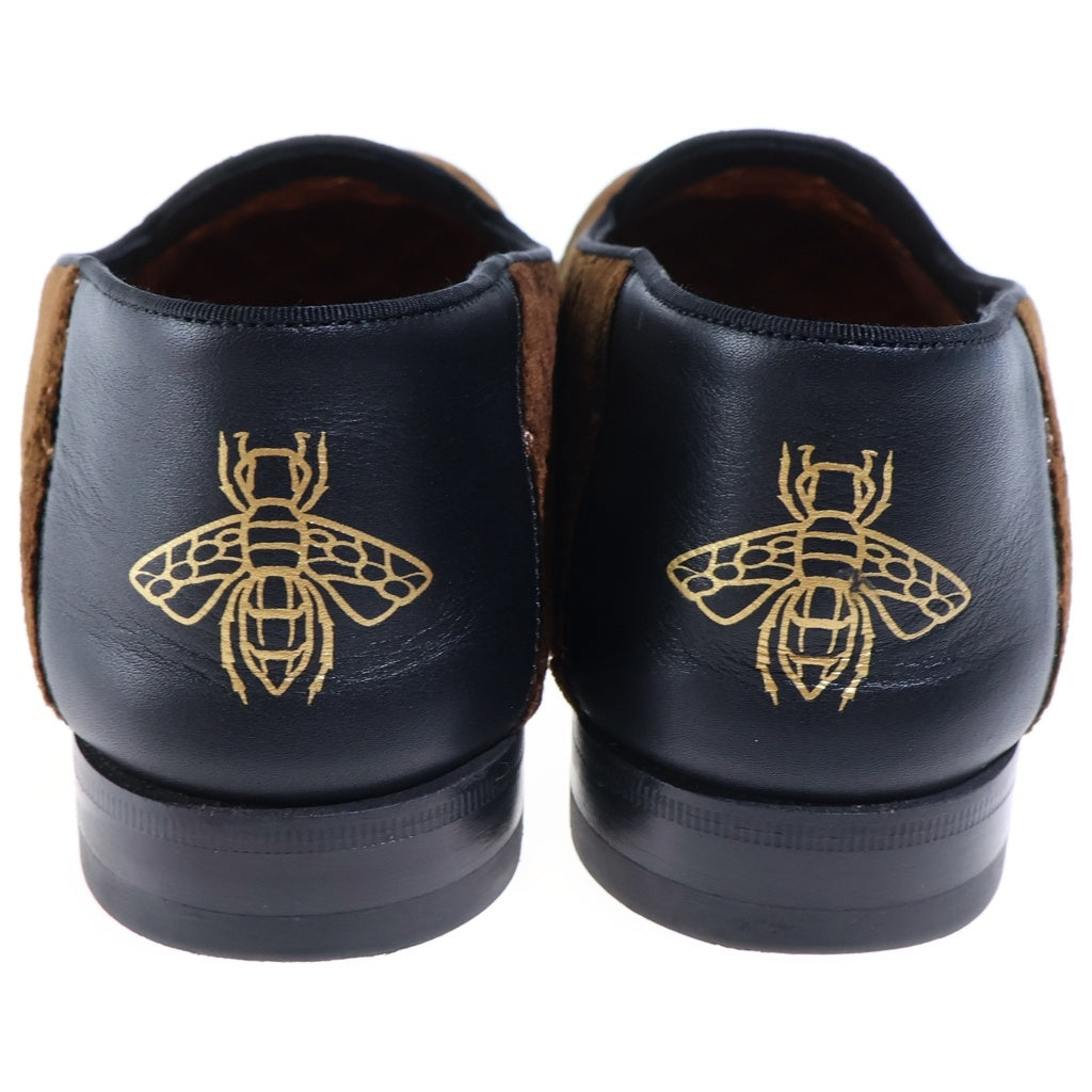GUCCI(グッチ) GGロゴ ベロアローファー ブラウン レディース