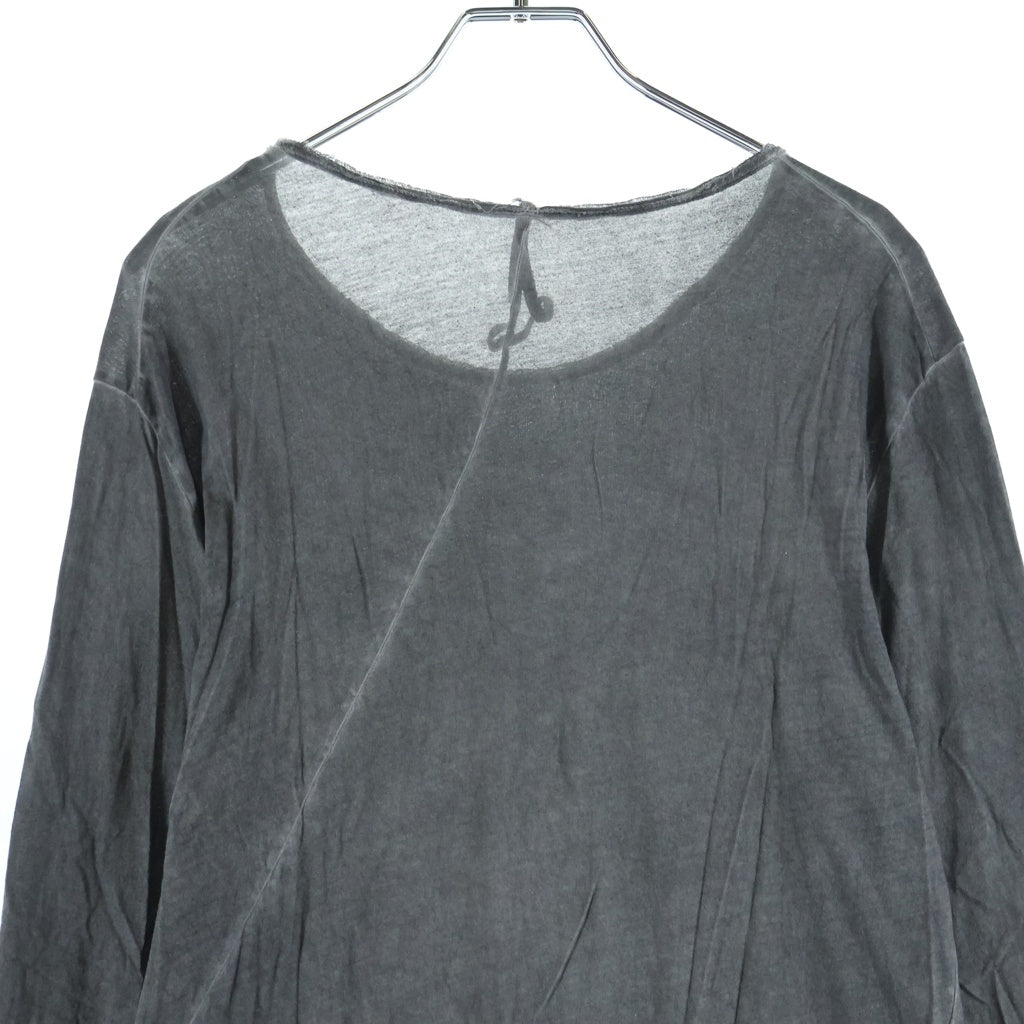 DAMIR DOMA(ダミールドマ) ヴィンテージ加工 長袖Tシャツ カットソー グレー レディース