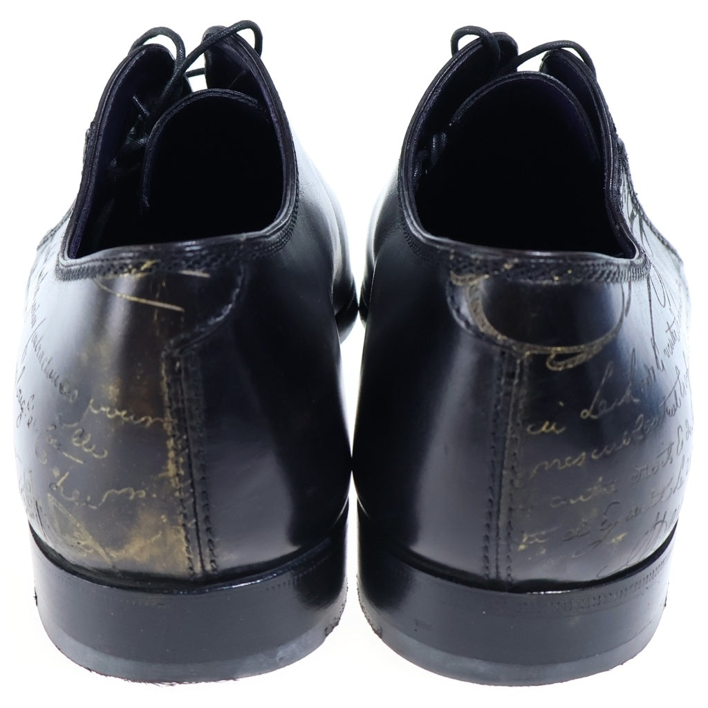 Berluti(ベルルッティ) ドレスシューズ 1アイレット カリグラフィ パティーヌ レザー ブラック/パープル