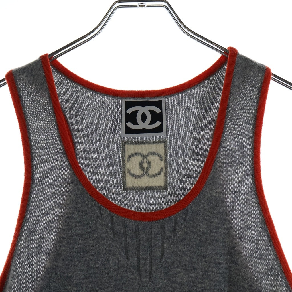 CHANEL(シャネル) 09SS CHANEL SPORT Sleeveless Dress シャネルスポーツ ノースリーブワンピース ドレス カシミヤ グレー P35233K02024 レディース