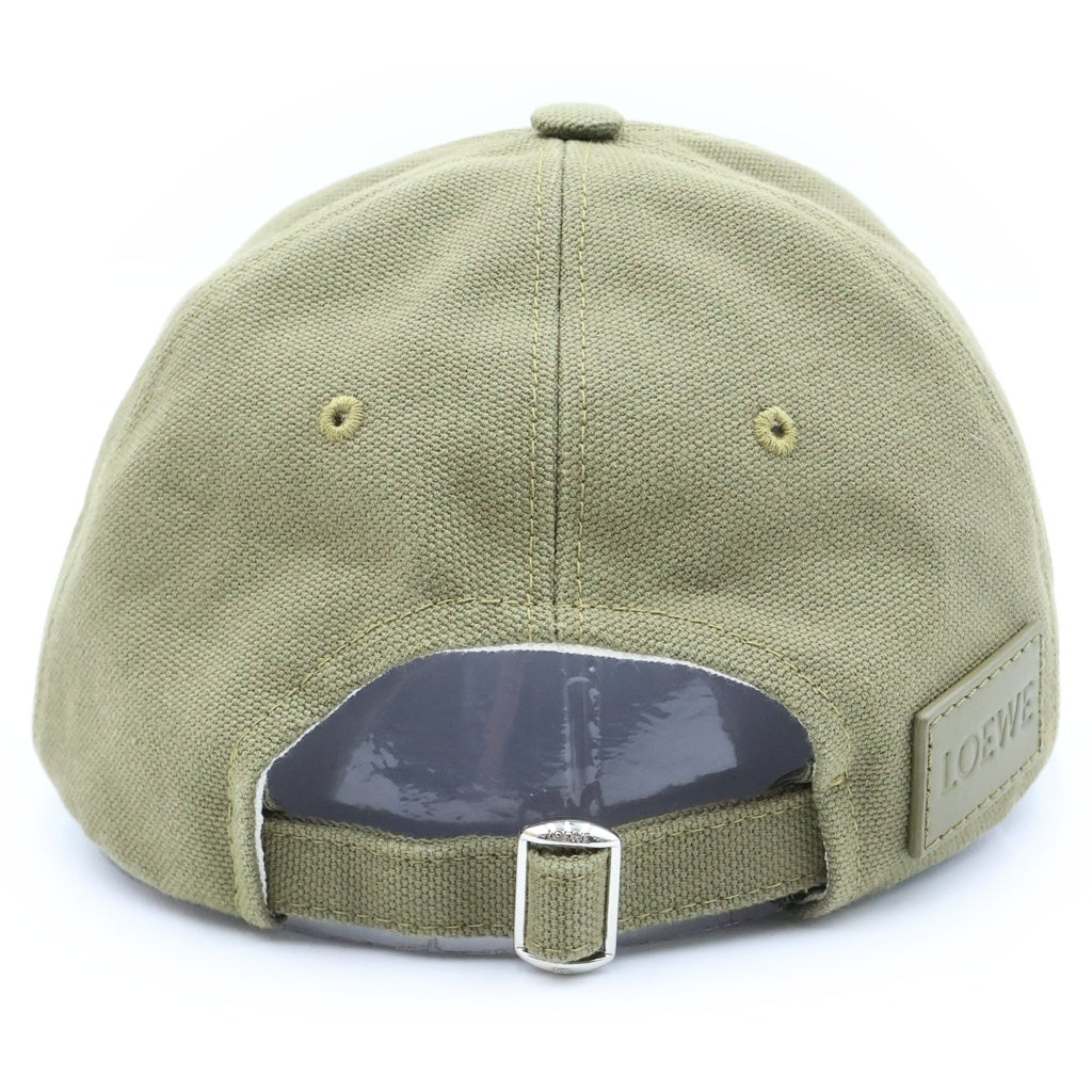 HERMES(エルメス) ロゴ ベースボールキャップ コットン カーキ 帽子 レディース