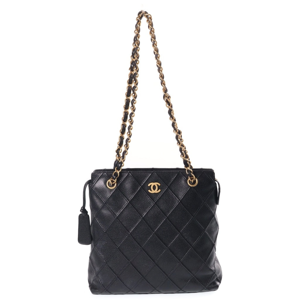 CHANEL(シャネル) マトラッセ 26 チェーントート キャビアスキン ブラック A16178 レディース