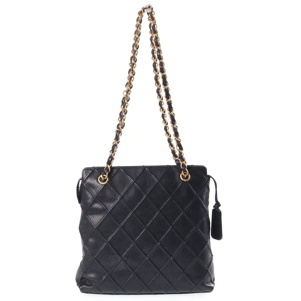 CHANEL(シャネル) マトラッセ 26 チェーントート キャビアスキン ブラック A16178 レディース