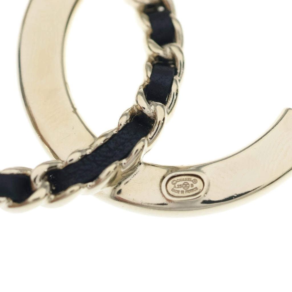CHANEL(シャネル) ココマーク レザー×ラインストーン ゴールド GP A25B レディース