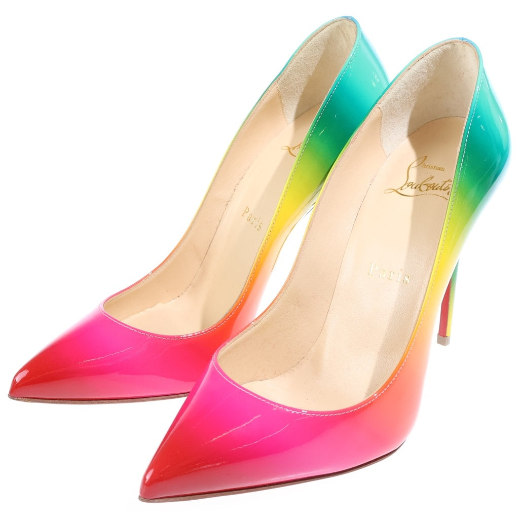 CHRISTIAN LOUBOUTIN(クリスチャンルブタン) ピガール フォリーズ 100 パンプス パテント レインボー/マルチカラー レディース