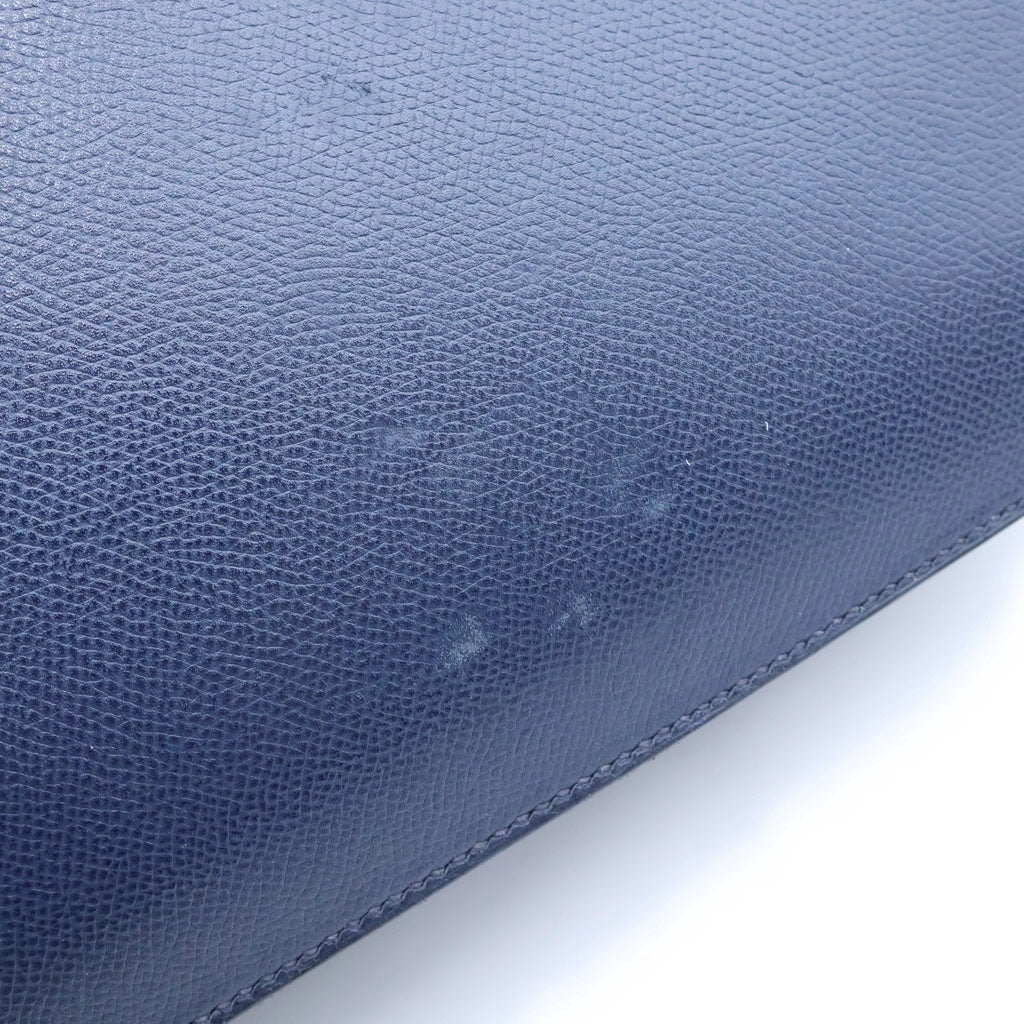 HERMES(エルメス) ケリーデペッシュ 38 ハンドバッグ ビジネスバッグ ネイビー エプソン □G刻印 シルバー金具