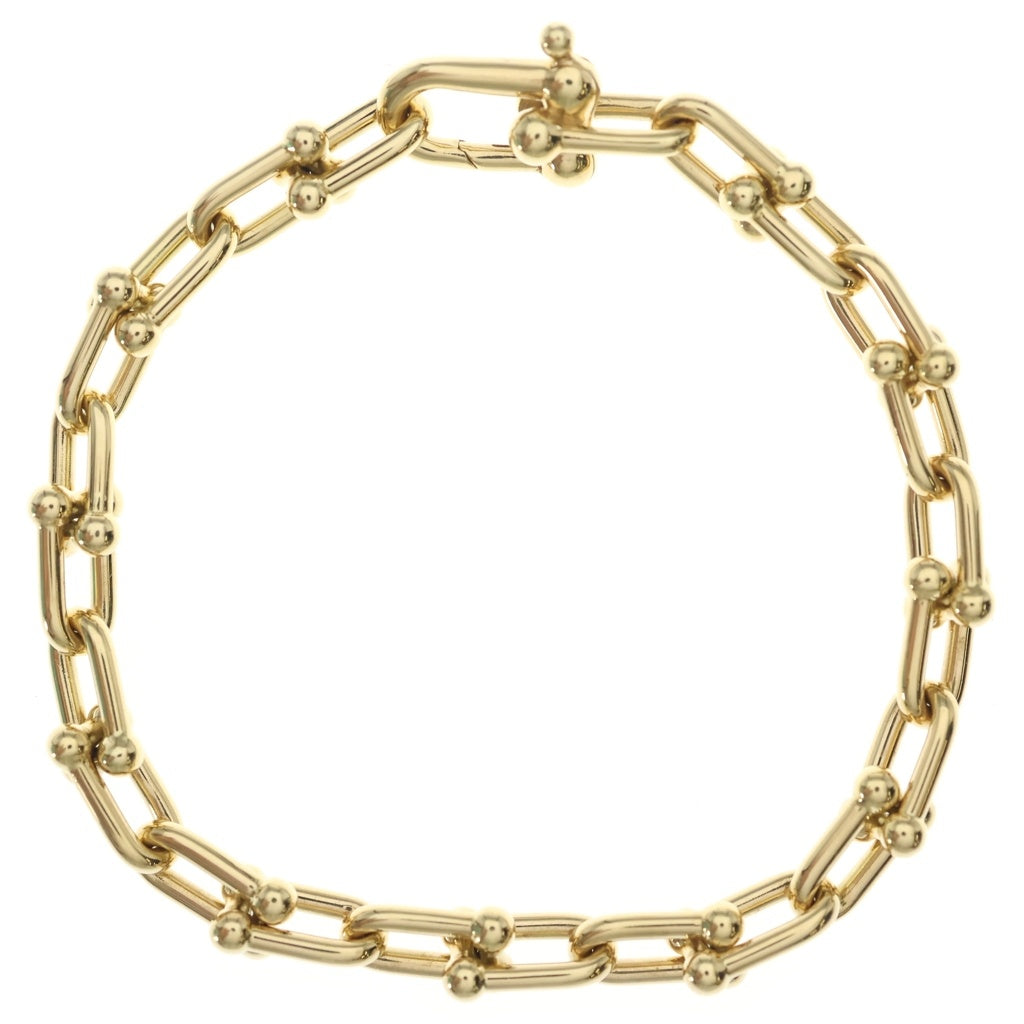 TIFFANY & Co.(ティファニー) ハードウェア スモールリンク チェーンブレスレット K18YG イエローゴールド レディース