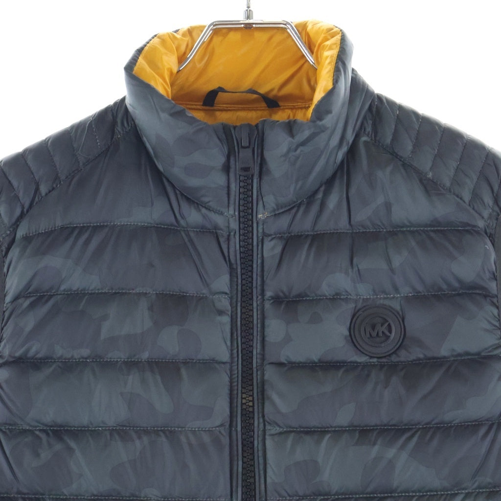 MICHAEL KORS(マイケルコース) 18AW Zip-Up Down Vest ジップアップダウンベスト 中綿 胸ロゴパッチ カモフラージュ柄 ダークグリーン MC47064C
