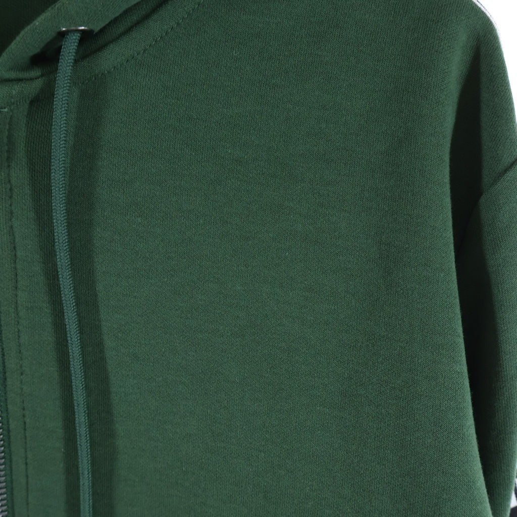MICHAEL KORS(マイケルコース) SLEEVE LOGO LINE HOODIE 袖ロゴライン ジップアップフーディー パーカー コットン ポリエステル グリーン 0F451X95MF