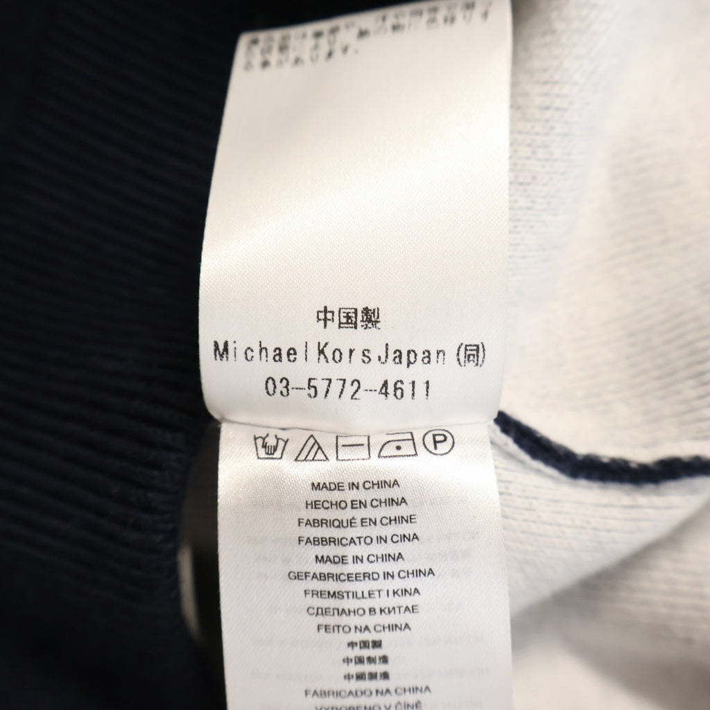 MICHAEL KORS(マイケルコース) Half-Zip Knit フロントロゴ ハーフジップニット セーター ネイビー/レッド 0R560EYF84