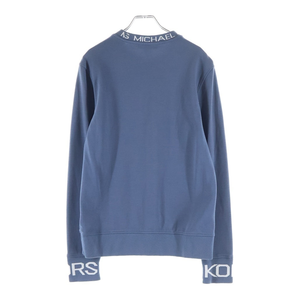 MICHAEL KORS(マイケルコース) NECK LOGO SWEAT ネックロゴ クルーネックスウェット トレーナー コットン ポリエステル ブルー 0U150595MF
