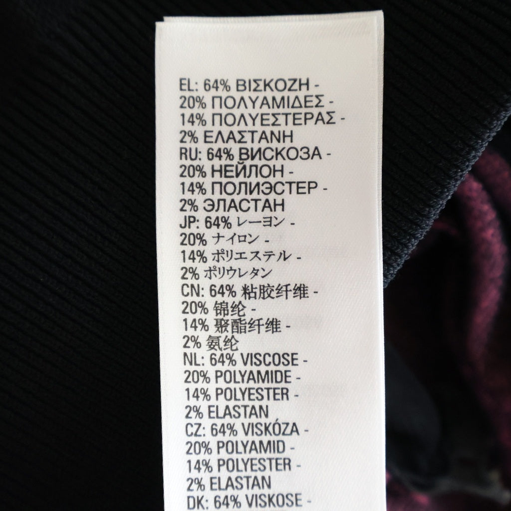 DIESEL(ディーゼル) K-OREGON KNITWEAR ニットボンバージャケット ブルゾン ジップアップ 総柄 ブラック/ピンク A02463