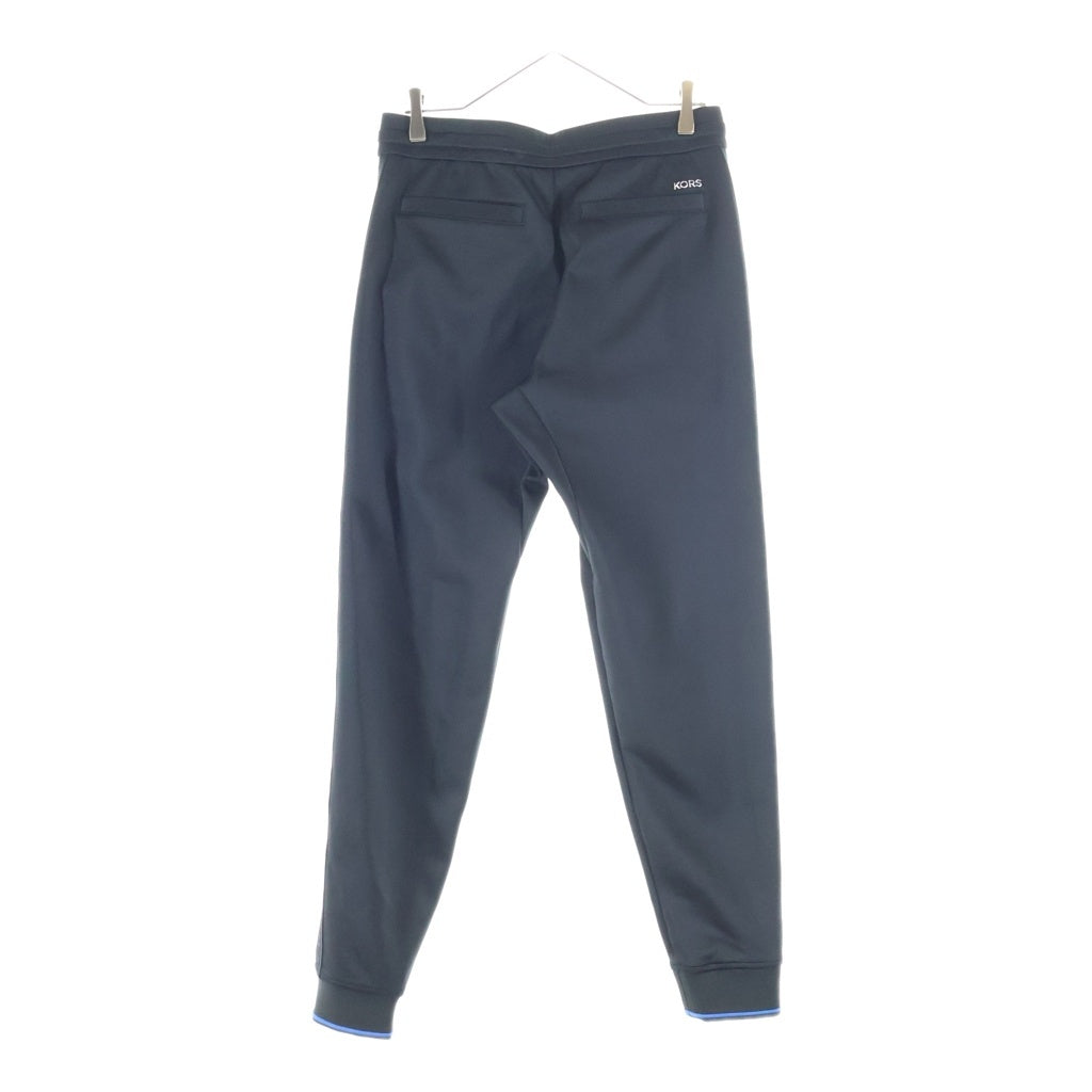MICHAEL KORS(マイケルコース) Stretch Jersey Joggers ストレッチ ジャージー ジョガーパンツ トラックパンツ サイドロゴライン ブラック CS452084GE