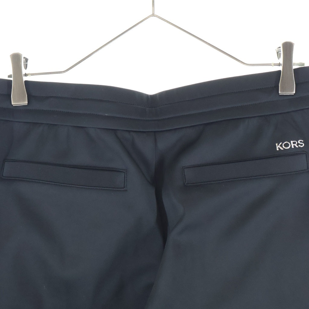 MICHAEL KORS(マイケルコース) Stretch Jersey Joggers ストレッチ ジャージー ジョガーパンツ トラックパンツ サイドロゴライン ブラック CS452084GE