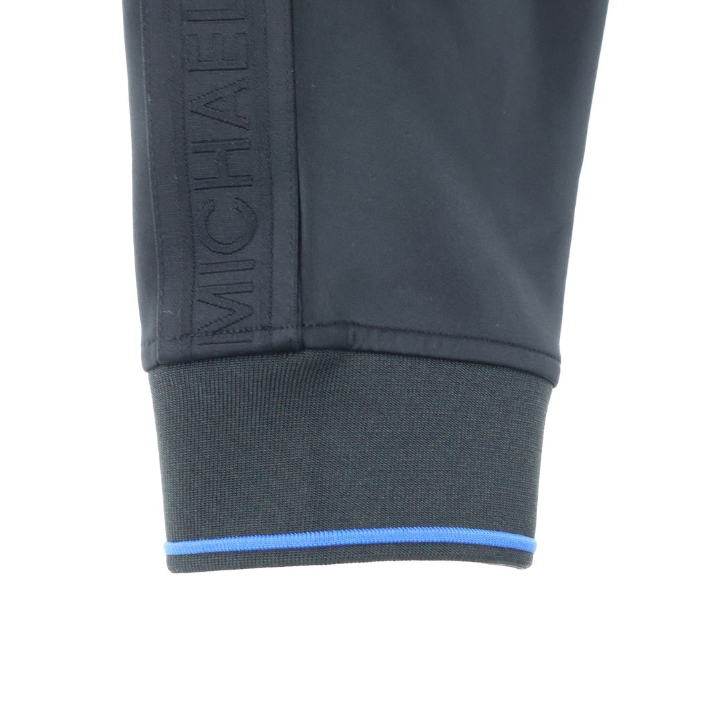 MICHAEL KORS(マイケルコース) Stretch Jersey Joggers ストレッチ ジャージー ジョガーパンツ トラックパンツ サイドロゴライン ブラック CS452084GE