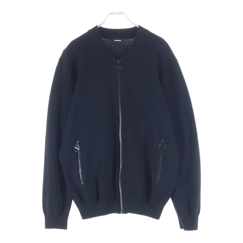 DIESEL(ディーゼル) K-OREGON KNITWEAR ニットボンバージャケット ブルゾン ジップアップ ブラック A02531