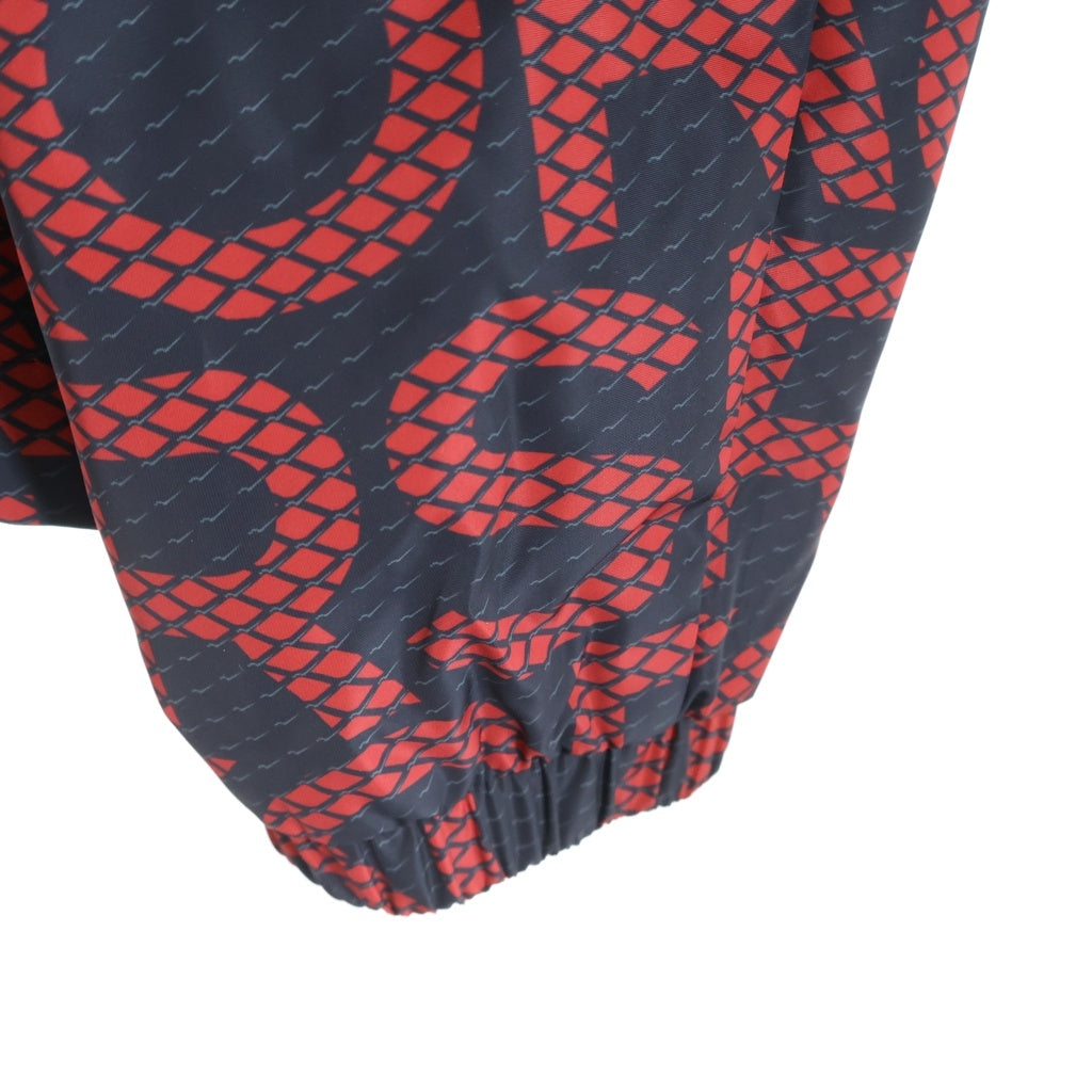 MICHAEL KORS(マイケルコース) Monogram Logo-Print Jacket モノグラム ロゴプリント ジップ フーディ ジャケット パーカー レッド/ブラック CH3205HAM2