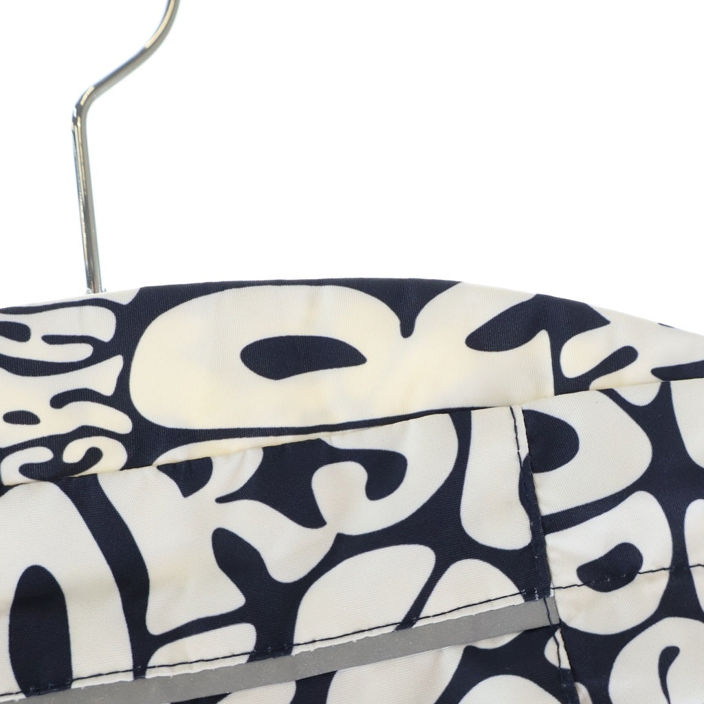 MICHAEL KORS(マイケルコース) Graphic Logo Hooded Jacket グラフィックロゴ フーデッド ナイロンジャケット ホワイト/ブラック CU1200Y2GR