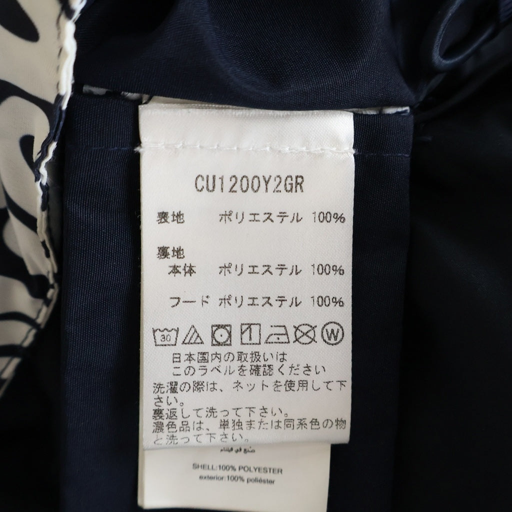 MICHAEL KORS(マイケルコース) Graphic Logo Hooded Jacket グラフィックロゴ フーデッド ナイロンジャケット ホワイト/ブラック CU1200Y2GR