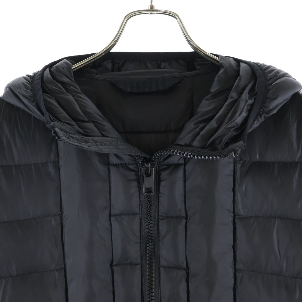 DIESEL(ディーゼル) W-DWAIN-21 JACKET 中綿 キルティングジャケット ダウンジャケット ブルゾン ロゴプリント フード ブラック 0GBAD