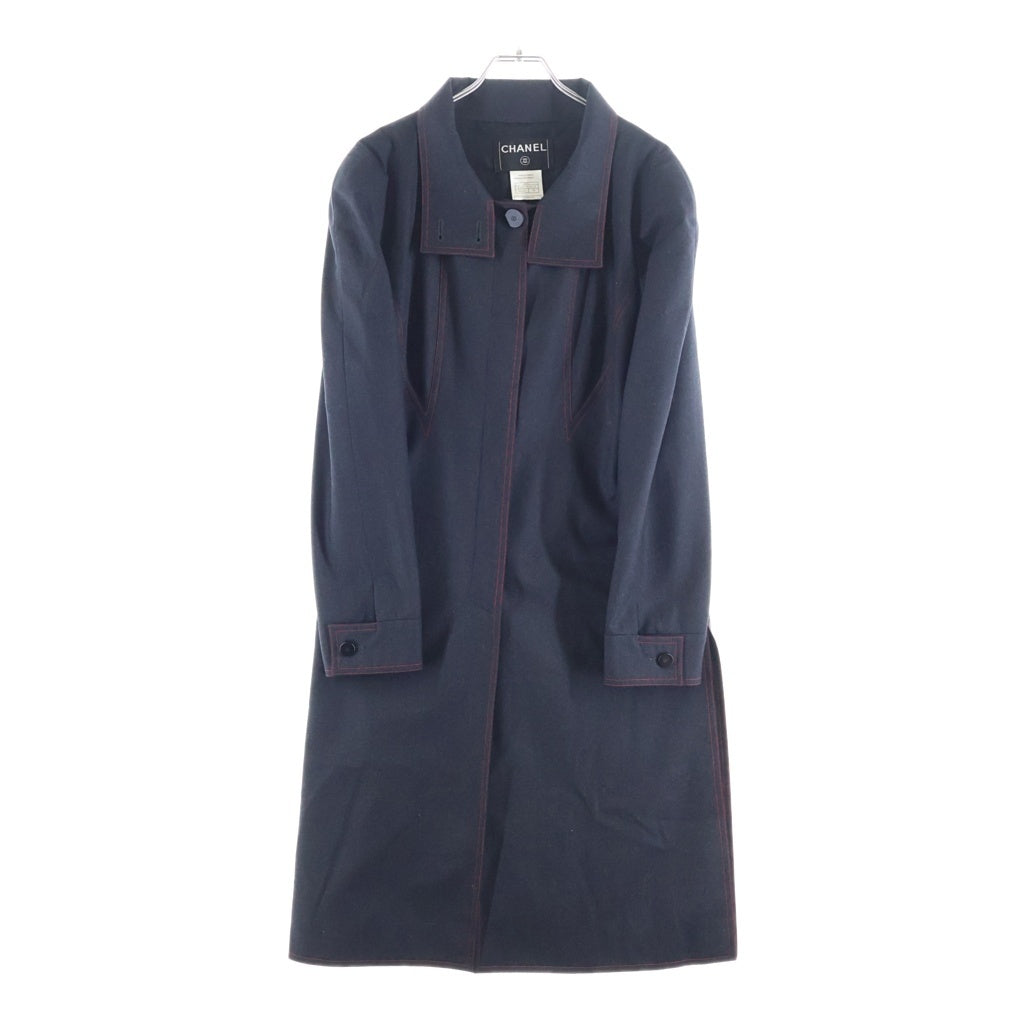 CHANEL(シャネル) 00A レッドステッチ ウール ロング コート グレー P16570V09224 レディース