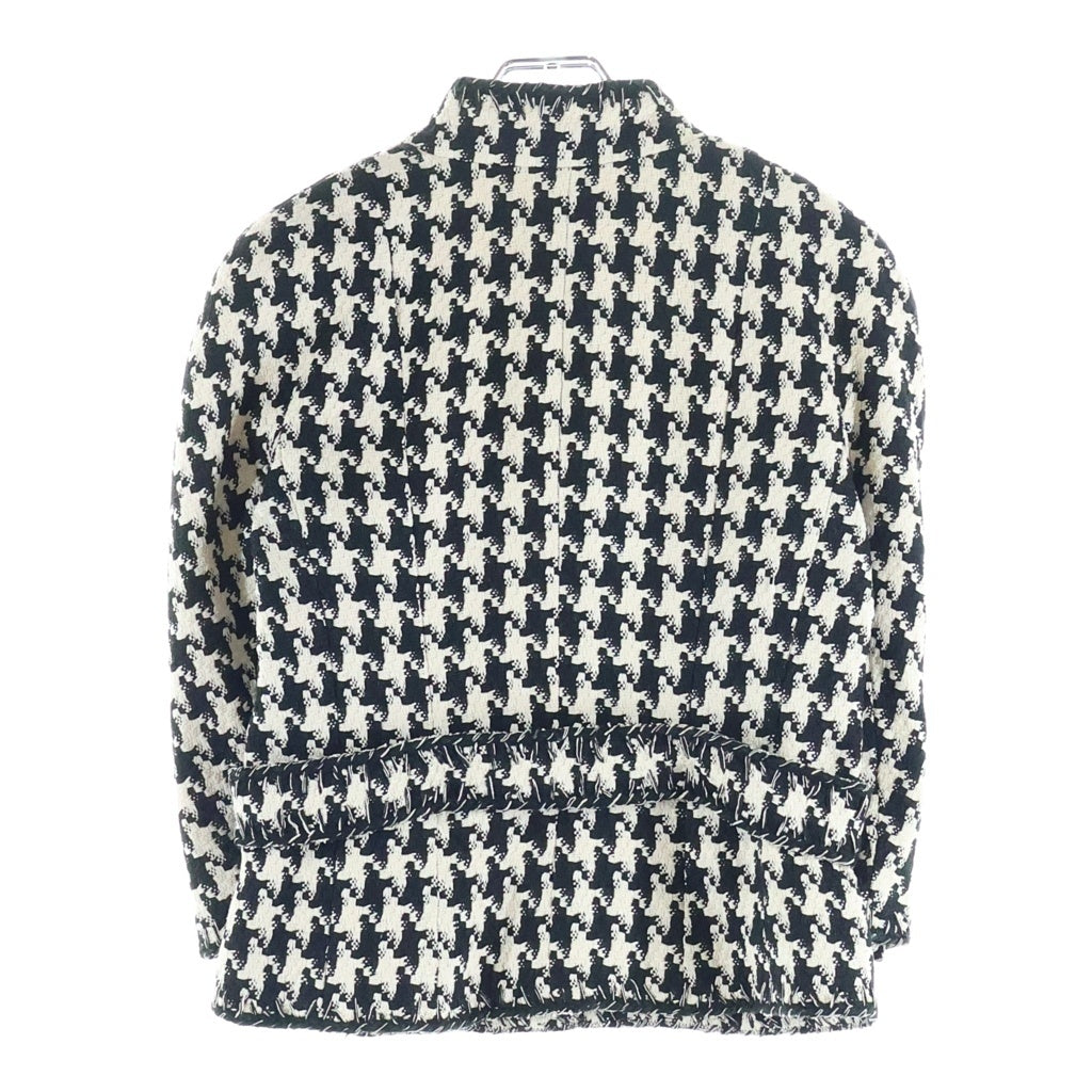 CHANEL(シャネル) 08P ツイード ガンクラブチェック総柄 4Bジャケット ブラック/ホワイト レディース P32837V22990
