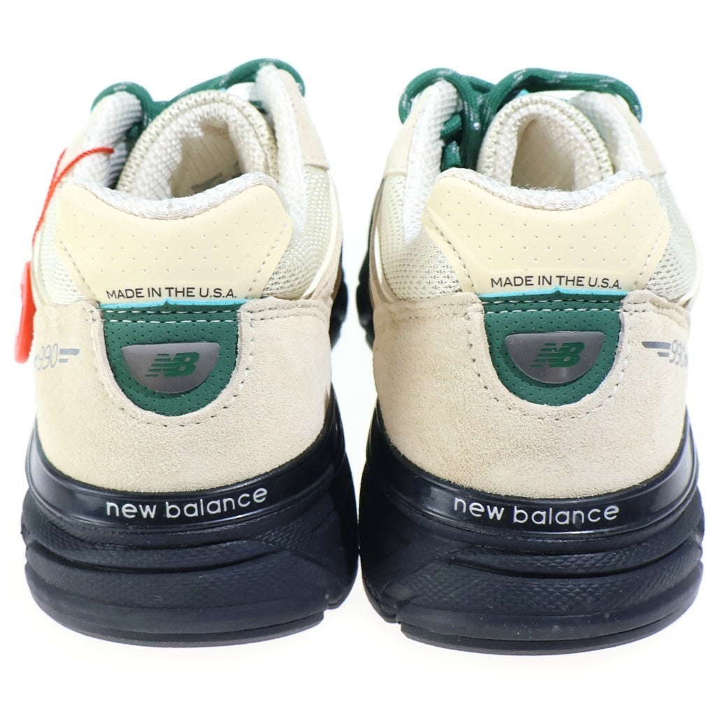 New Balance(ニューバランス) U990GB4 990V4 MACADAMIA NUT マカダミアナッツ スウェード メッシュ ベージュ/グリーン US8.5/26.5cm