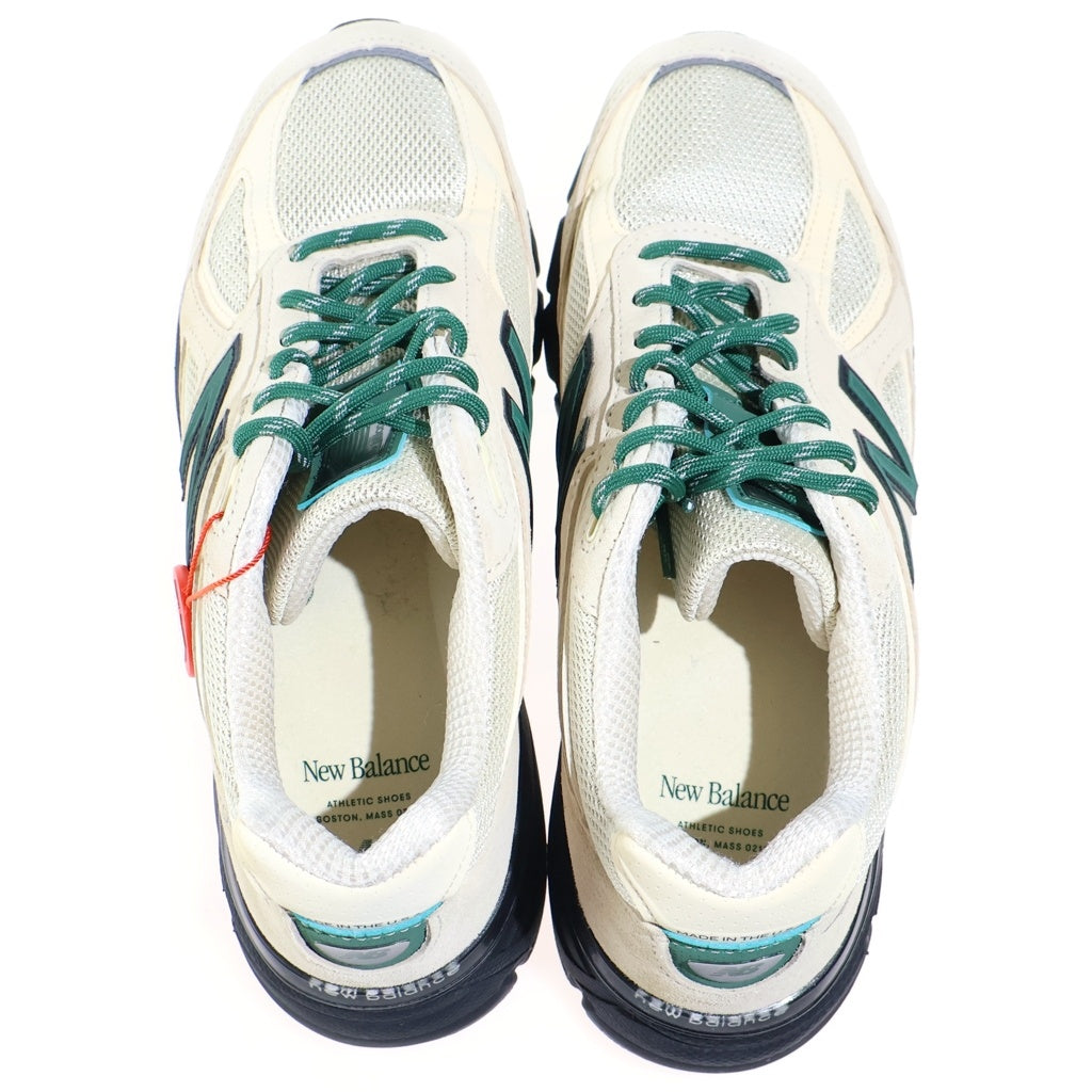 New Balance(ニューバランス) U990GB4 990V4 MACADAMIA NUT マカダミアナッツ スウェード メッシュ ベージュ/グリーン US8.5/26.5cm