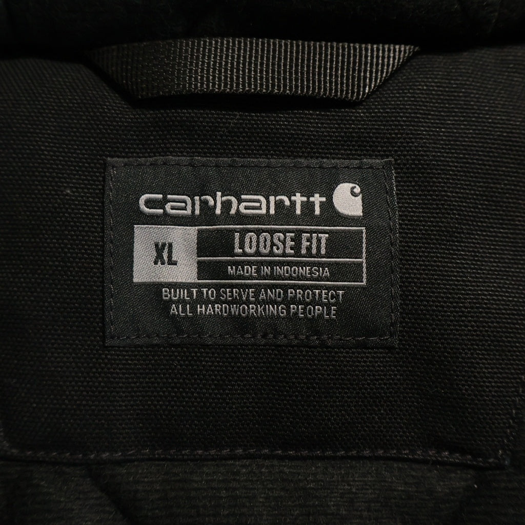 CARHARTT(カーハート) WASHED DUCK INSULATED ACTIVE JACKET アクティブ ジップアップ フーデッド ダックジャケット ブラック