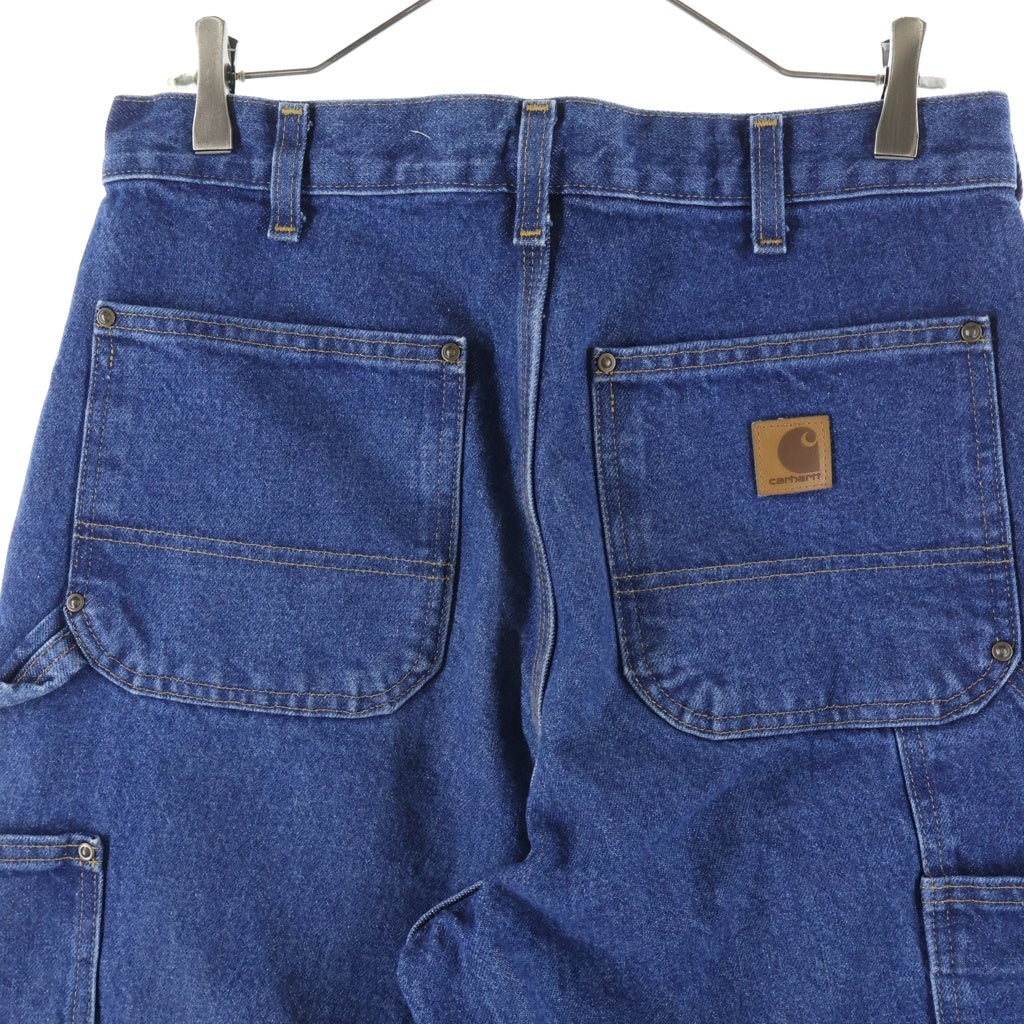 CARHARTT(カーハート) DOUBLE FRONT LOGGER DUNGAREE ダブル フロント ロガー ダンガリー ダブルニー デニム ペインターパンツ ブルー B73-DST
