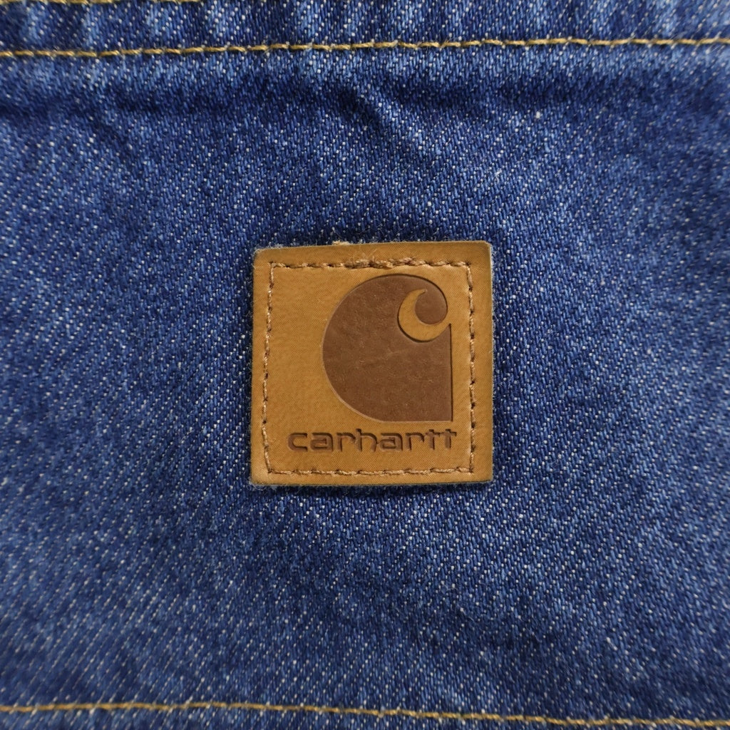 CARHARTT(カーハート) DOUBLE FRONT LOGGER DUNGAREE ダブル フロント ロガー ダンガリー ダブルニー デニム ペインターパンツ ブルー B73-DST
