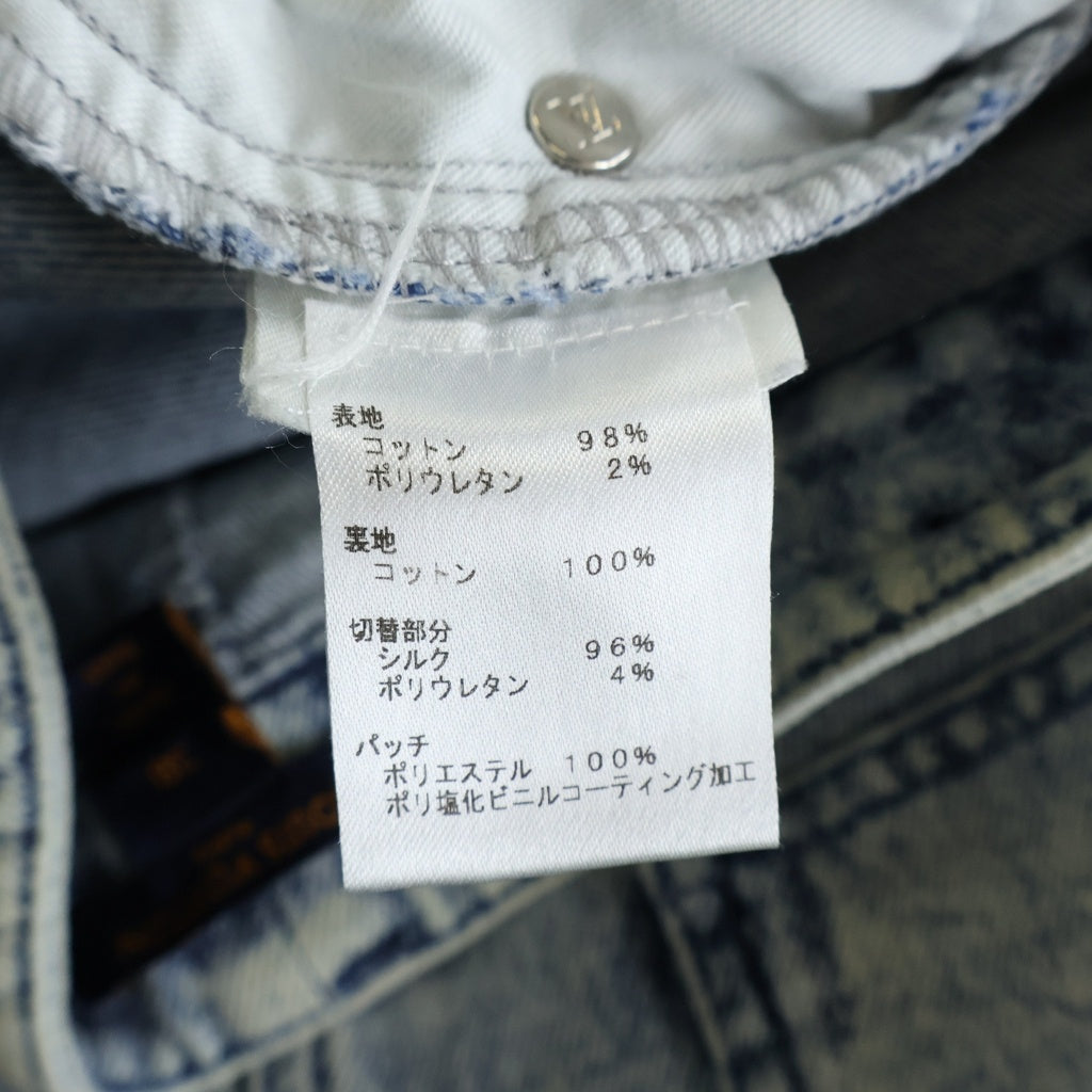LOUIS VUITTON(ルイヴィトン) モノグラムパッチ ラウンドポケット ストレートデニムパンツ インディゴ FFPA75HSI レディース