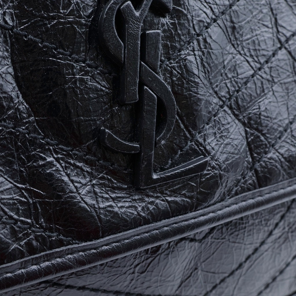 YVES SAINT LAURENT(イヴサンローラン) ニキ ミディアム ショルダーバッグ ハンドバッグ ブラック レザー 633158 レディース