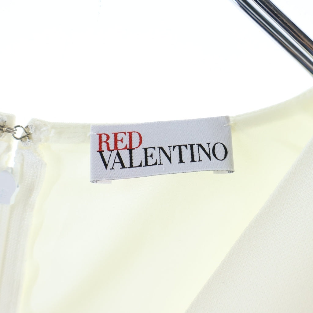 RED VALENTINO(レッド ヴァレンティノ) Short Dress ショートドレス 長袖ワンピース リボン ポリエステル ホワイト 3R3VAHQ05LB レディース