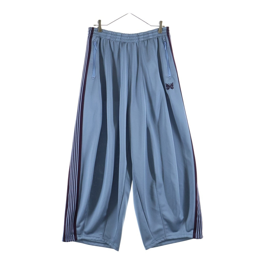 Needles(ニードルス) 25SS H.D. TRACK PANTS パピヨン刺繍 ジップアップ トラックパンツ ブルー QV1626