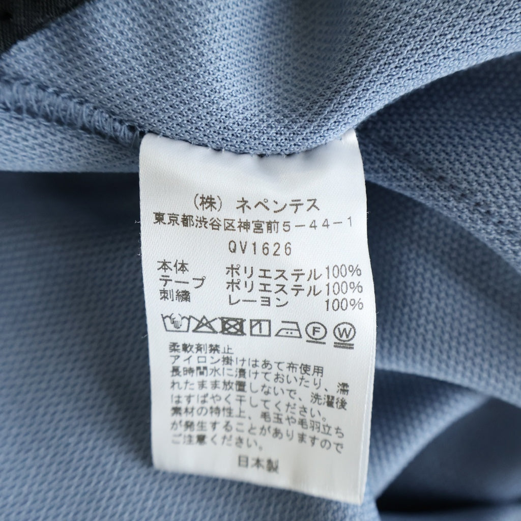 Needles(ニードルス) 25SS H.D. TRACK PANTS パピヨン刺繍 ジップアップ トラックパンツ ブルー QV1626