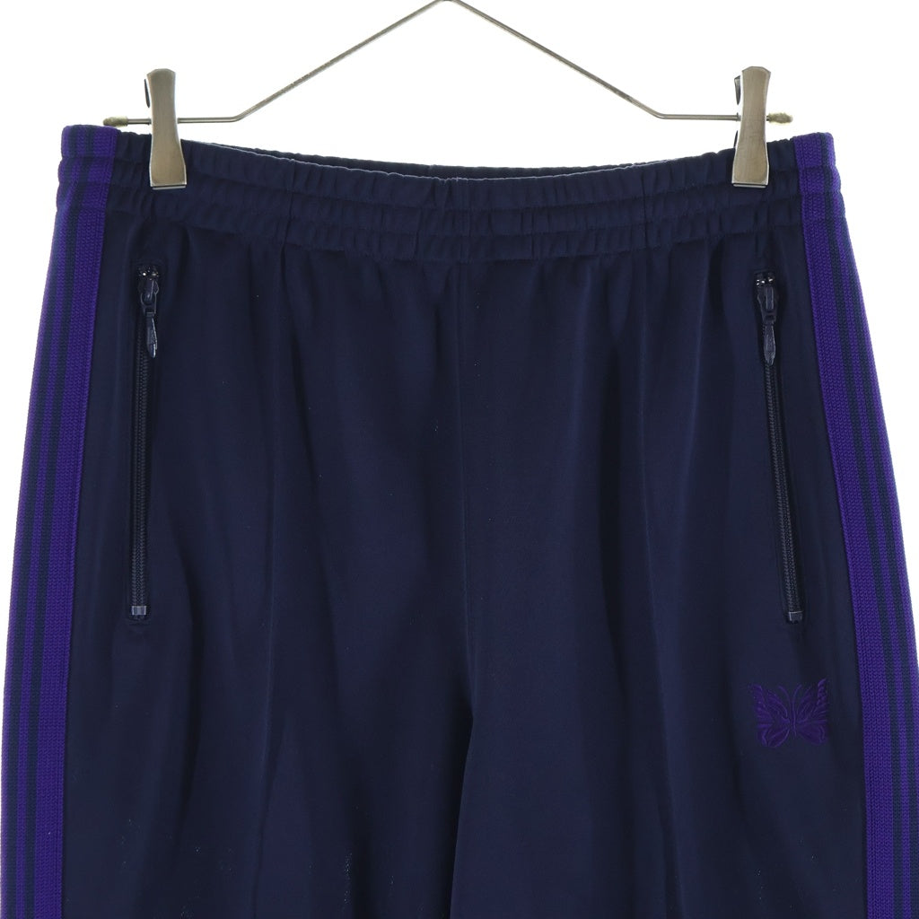 Needles(ニードルス) 23AW Boot Cut TRACK PANT パピヨン刺繍 ブーツカット フレア サイドライン トラックパンツ ブラック/パープル NS248