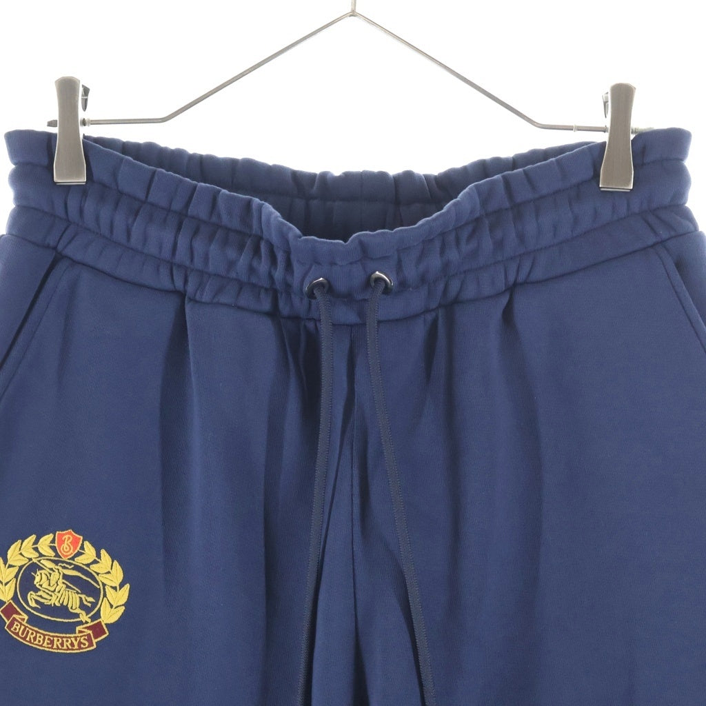 BURBERRY LONDON(バーバリーロンドン) Crest Embroidered Sweatpants クレスト エンブロイダリー スウェット ジョガー ロングパンツ ネイビー