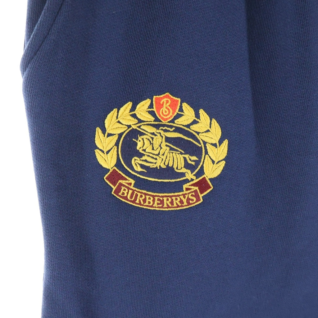 BURBERRY LONDON(バーバリーロンドン) Crest Embroidered Sweatpants クレスト エンブロイダリー スウェット ジョガー ロングパンツ ネイビー