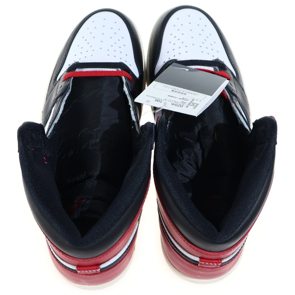NIKE(ナイキ) AIR JORDAN1 RETRO HIGH OG BLACK TOE REIMAGINED エアジョーダン1 レトロ ブラックトゥ リイマジンド ハイカットスニーカー レッド/ホワイト US11/29cm DZ5485-106