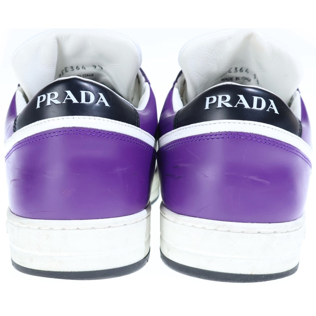 PRADA(プラダ) ダウンタウン トライアングルロゴ レザー ローカットスニーカー ホワイト/パープル 2EE364