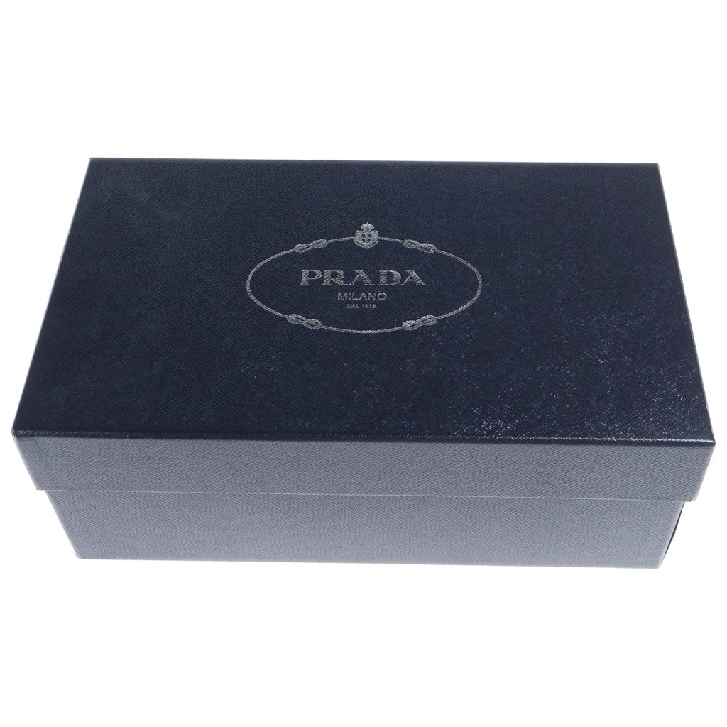 PRADA(プラダ) トライアングルロゴ ブラッシュドレザー ローファー シューズ ブラウン 2DB201