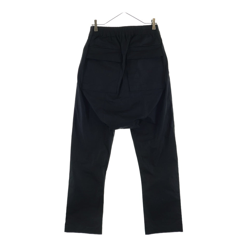 Rick Owens(リックオウエンス) 19SS DRAWSTRING LONG PANTS ドローストリング サルエルパンツ クロップドパンツ ブラック RU19S2380-TE