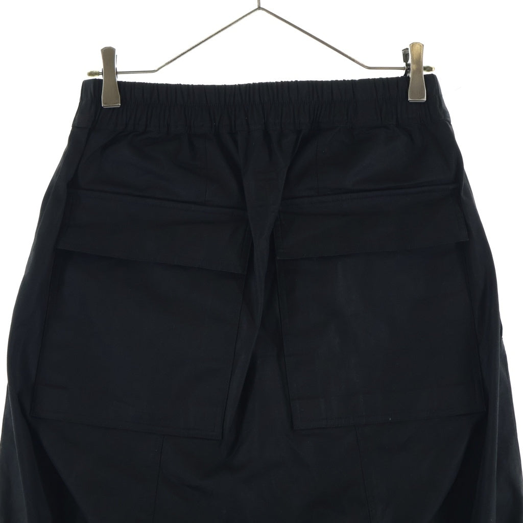 Rick Owens(リックオウエンス) 19SS DRAWSTRING LONG PANTS ドローストリング サルエルパンツ クロップドパンツ ブラック RU19S2380-TE